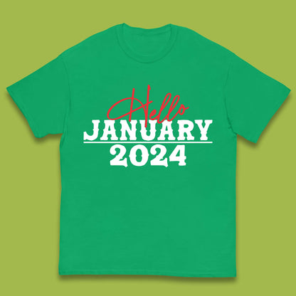 Hello January 2024 Kids T-Shirt