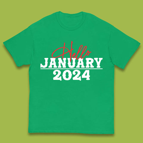 Hello January 2024 Kids T-Shirt