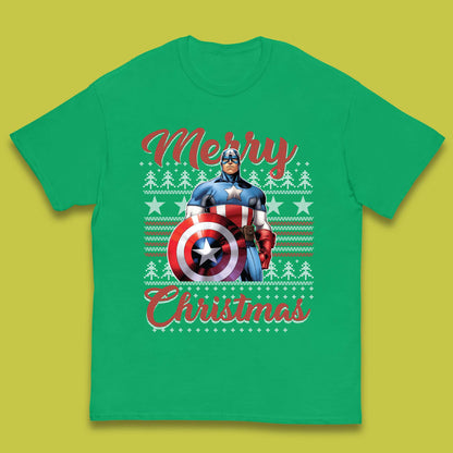 Captain America Christmas Kids T-Shirt