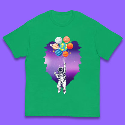 Astronaut Space Planets Balloons Kids T-Shirt