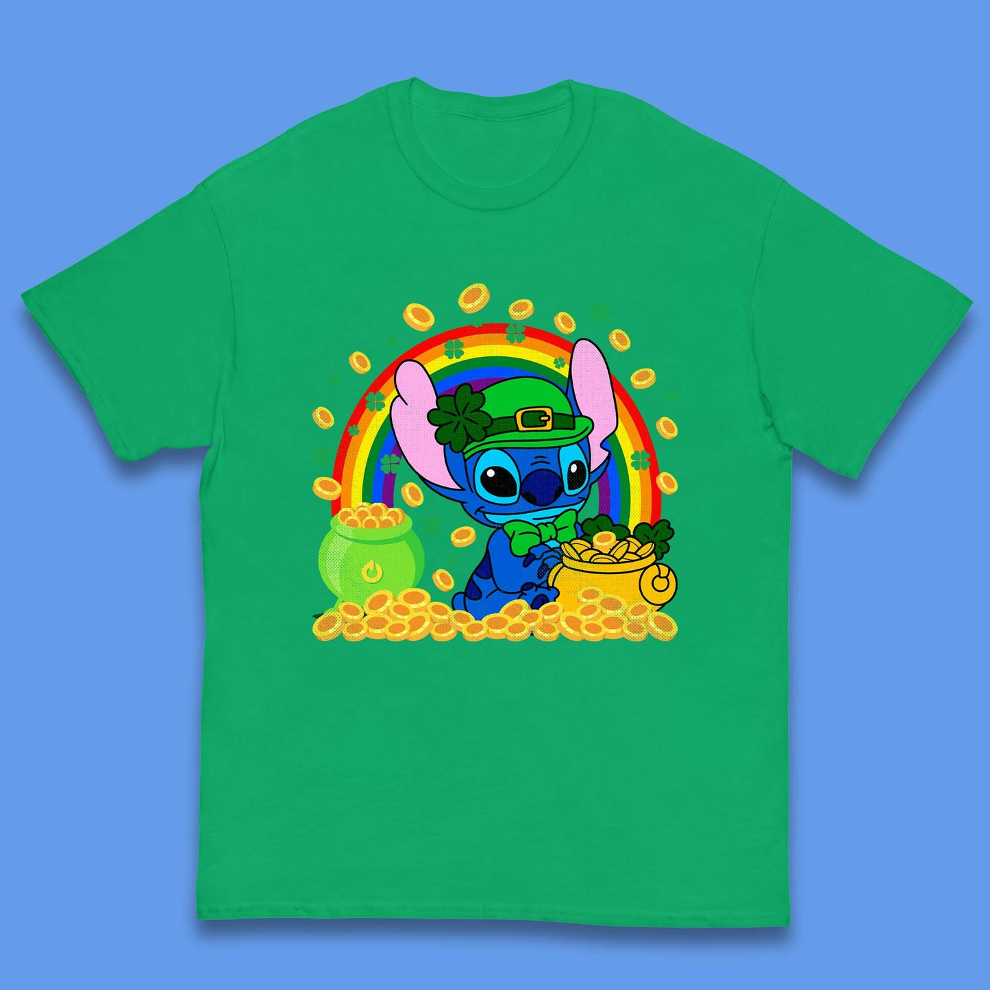 Disney Stitch St Patrick's Day Kids T-Shirt