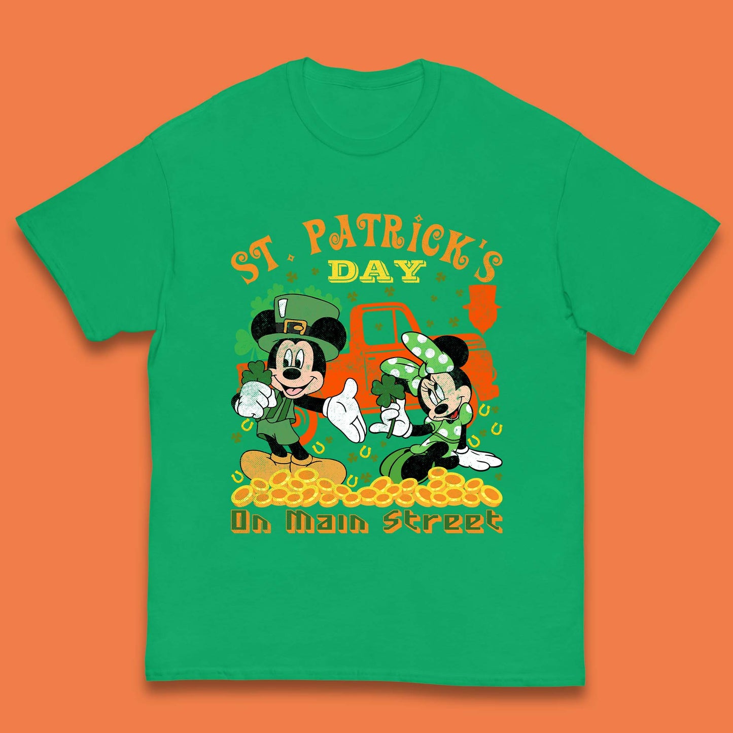 Mickey Mouse St Patricks Day Childrens T Shirt UK