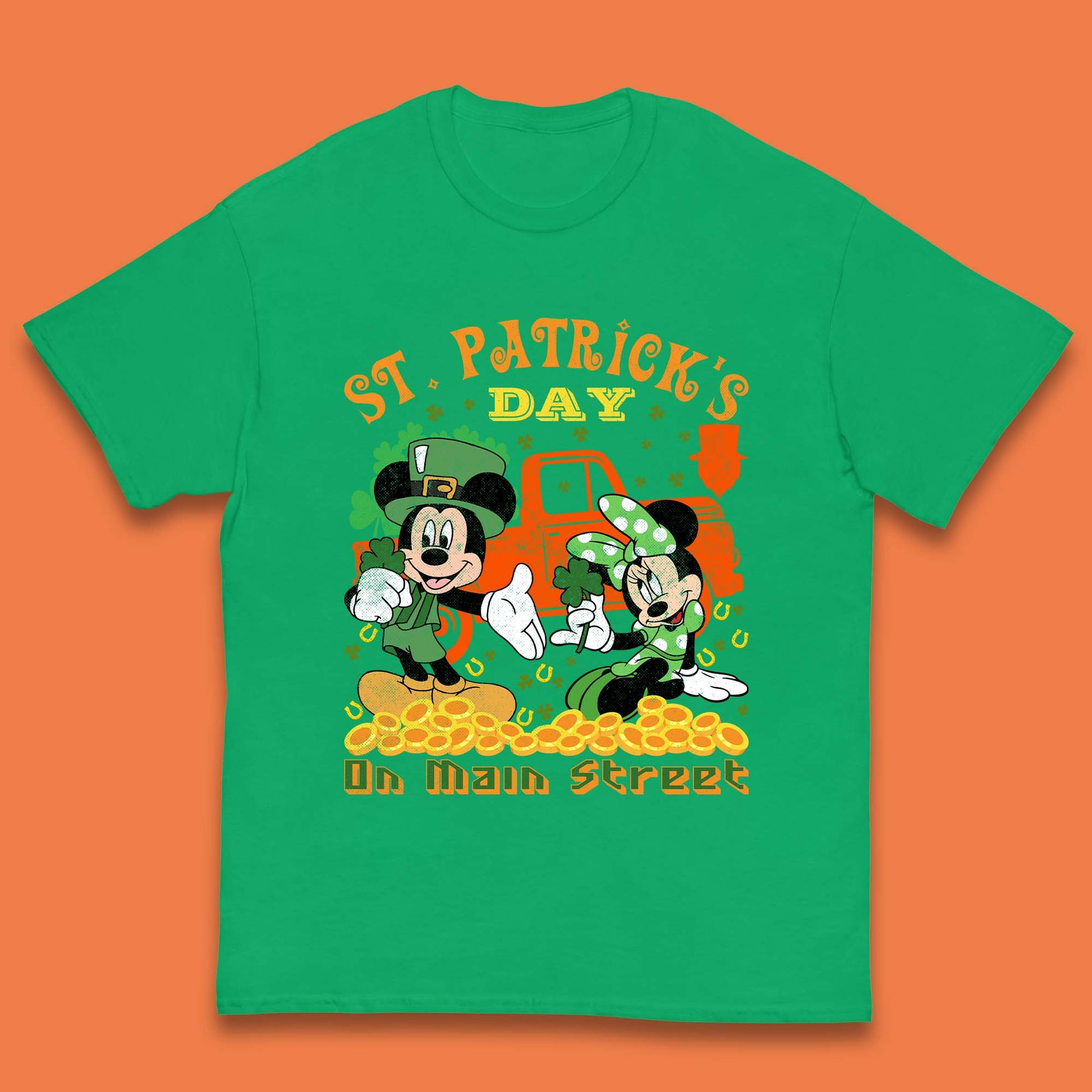 Mickey Mouse St Patricks Day Childrens T Shirt UK