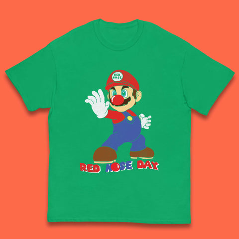 Childrens Super Mario Red Nose Day T-Shirt