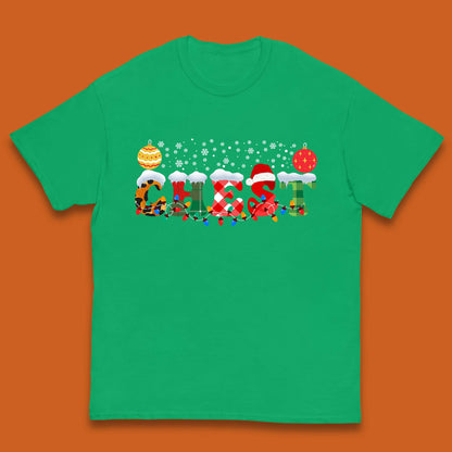 chest and nuts christmas snow winter t shirt