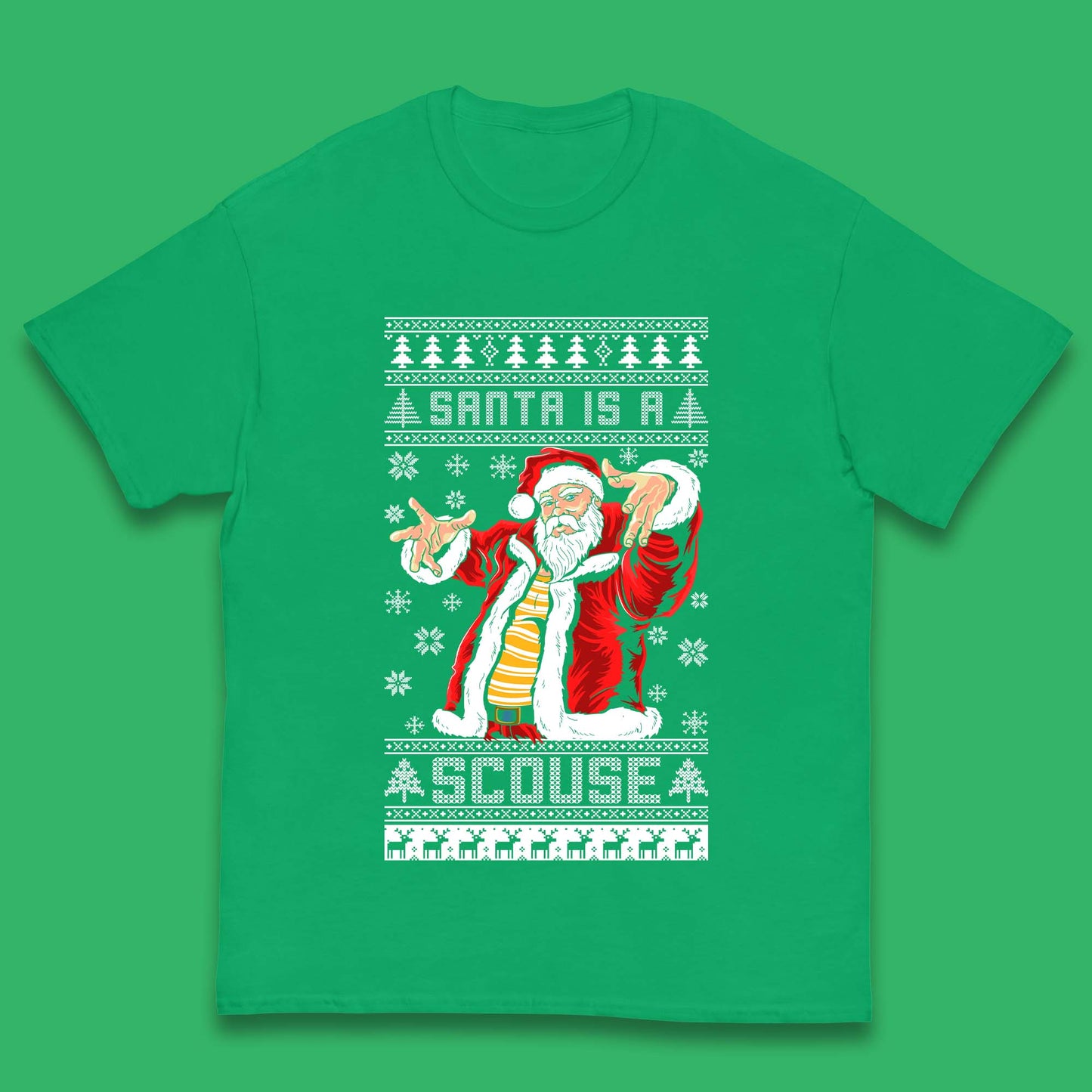 Santa Is A Scouse Christmas Kids T-Shirt