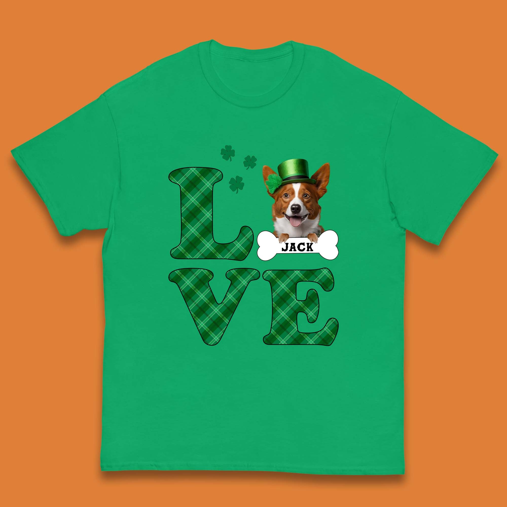 Personalised Love St. Patrick's Dog Kids T-Shirt