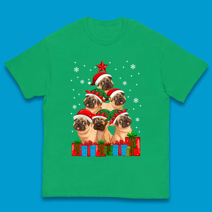 pug dog christmas t shirt