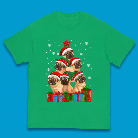 Pug Dog Christmas Kids T-Shirt