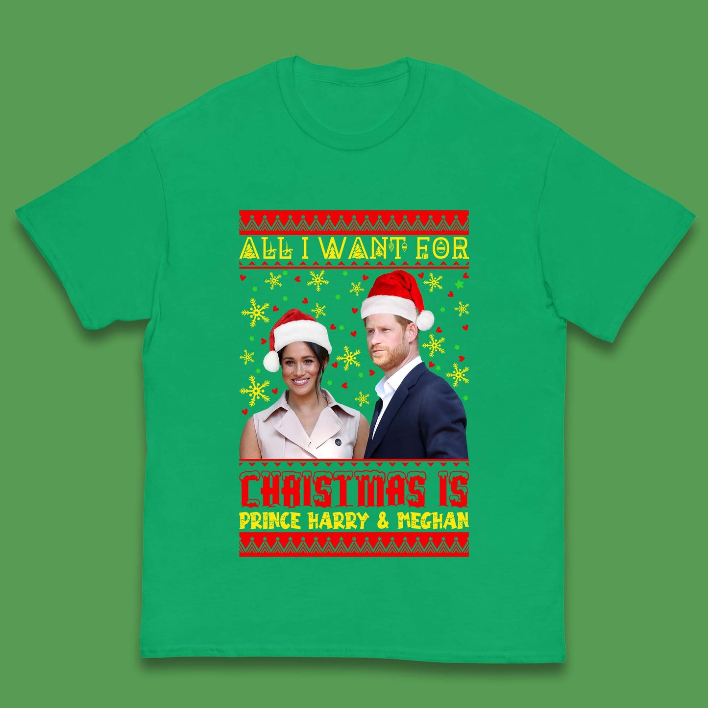 Prince Harry & Meghan Christmas Kids T-Shirt