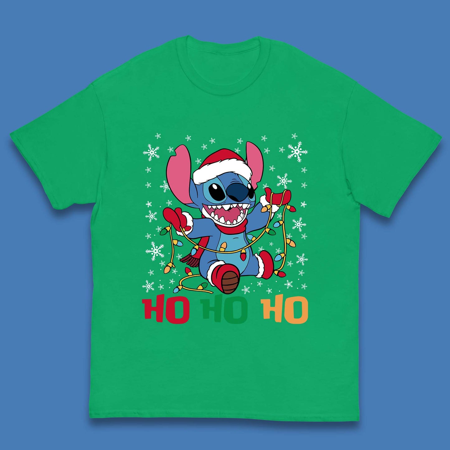 Happy Santa Stitch Christmas Kids T-Shirt