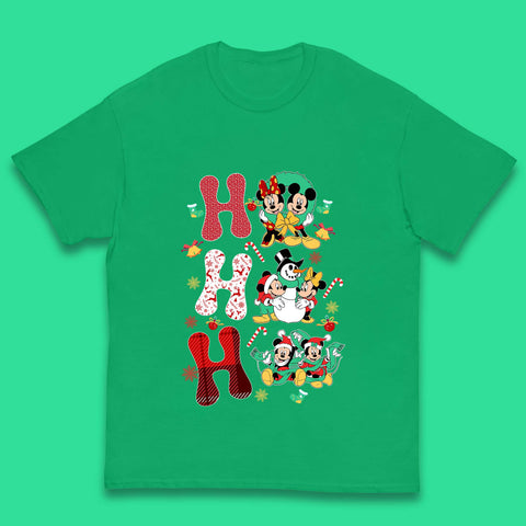Vintage Disney Christmas Ho Ho Ho Mickey Mouse Minnie Mouse And Friends Xmas Disney Trip Kids T Shirt
