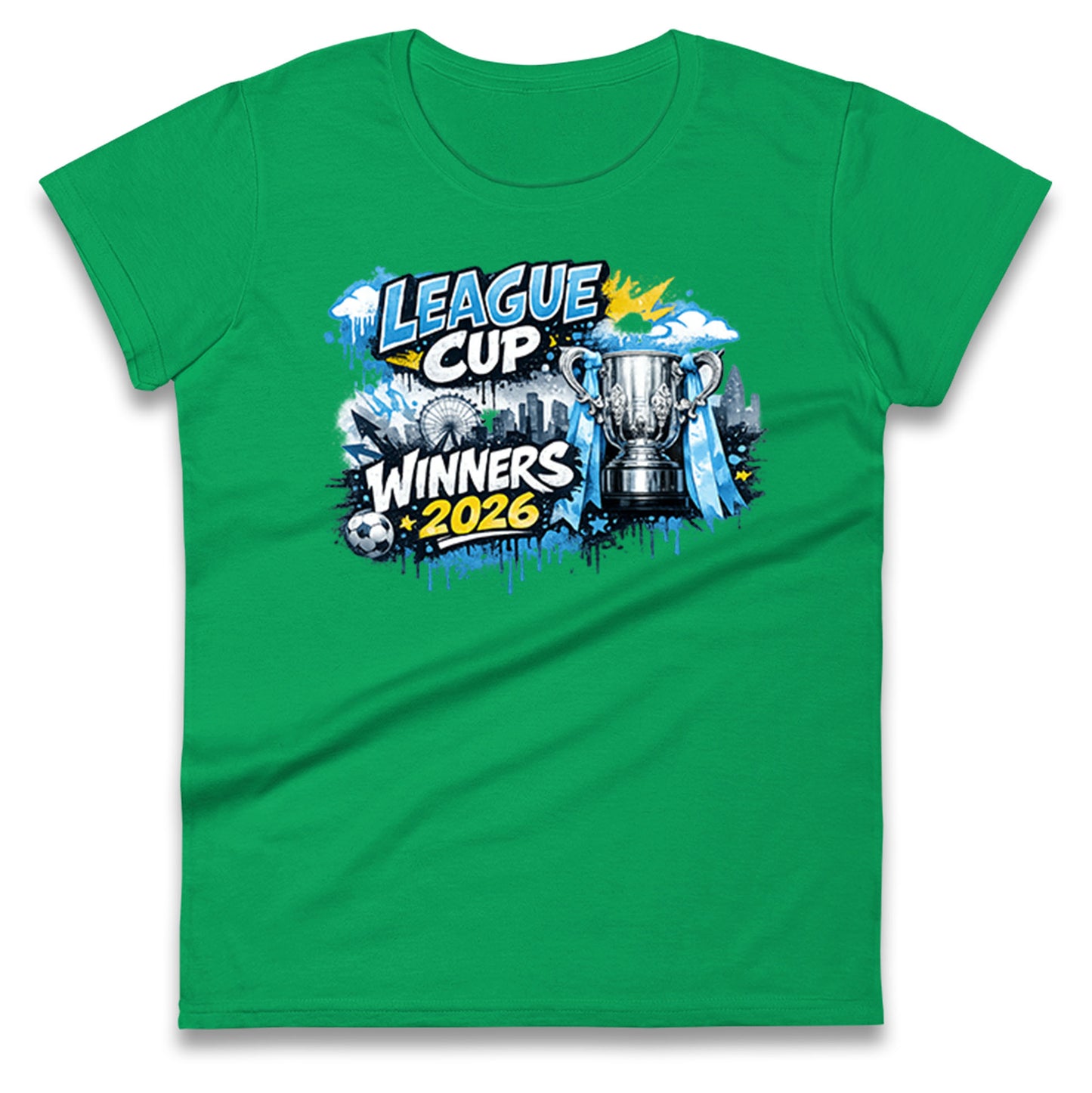 Man City League Cup Winners 2026 Ladies T Shirt