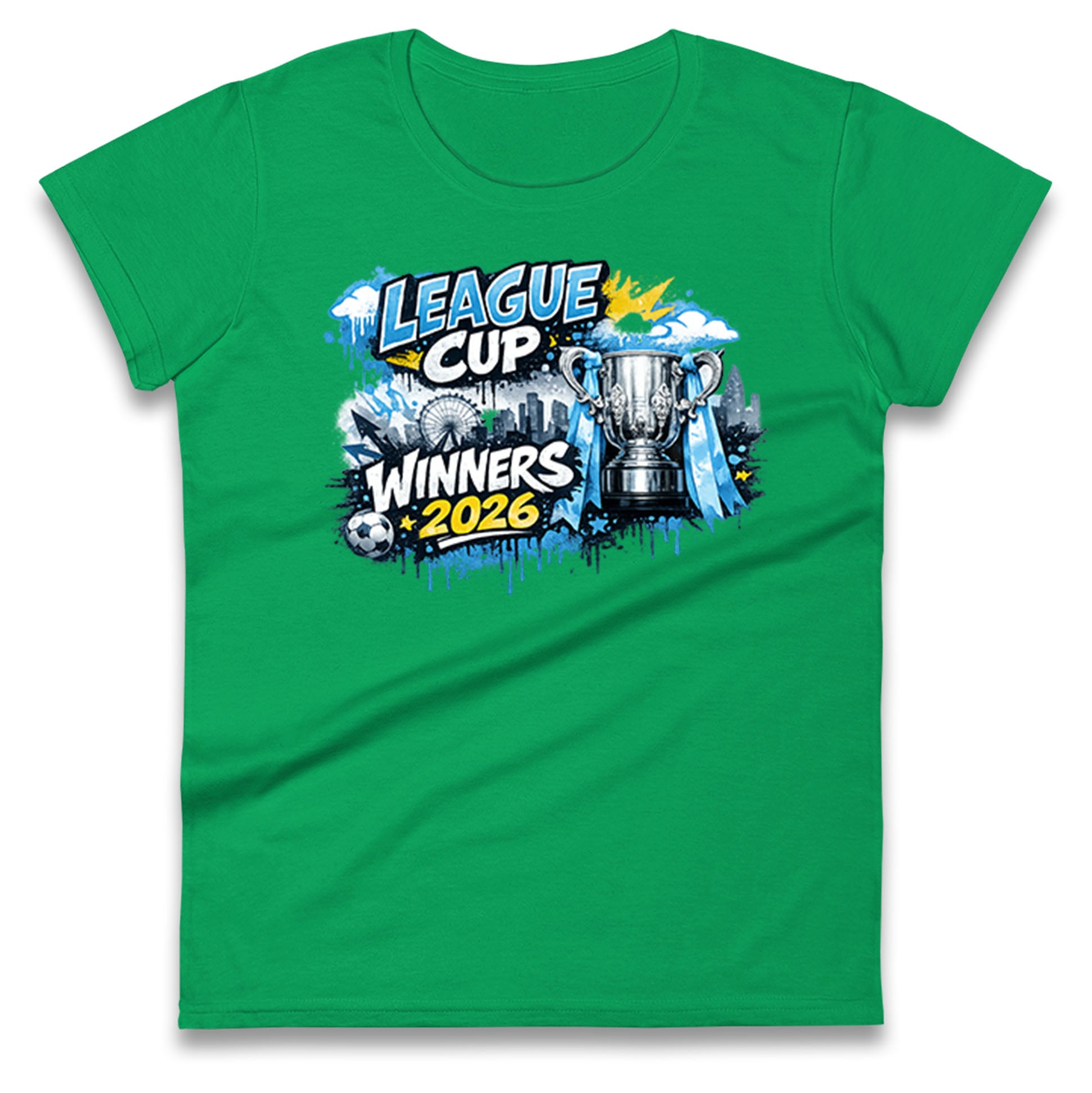 Man City League Cup Winners 2026 Ladies T Shirt