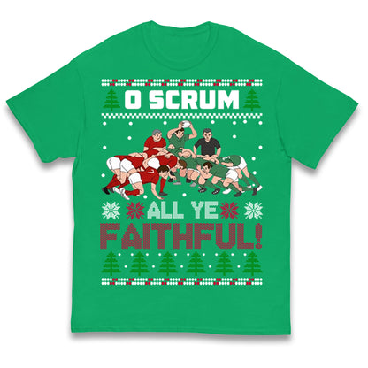 O Come All ye Faithfull Kids T Shirt