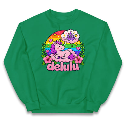 Delulu Unicorn Kids Jumper