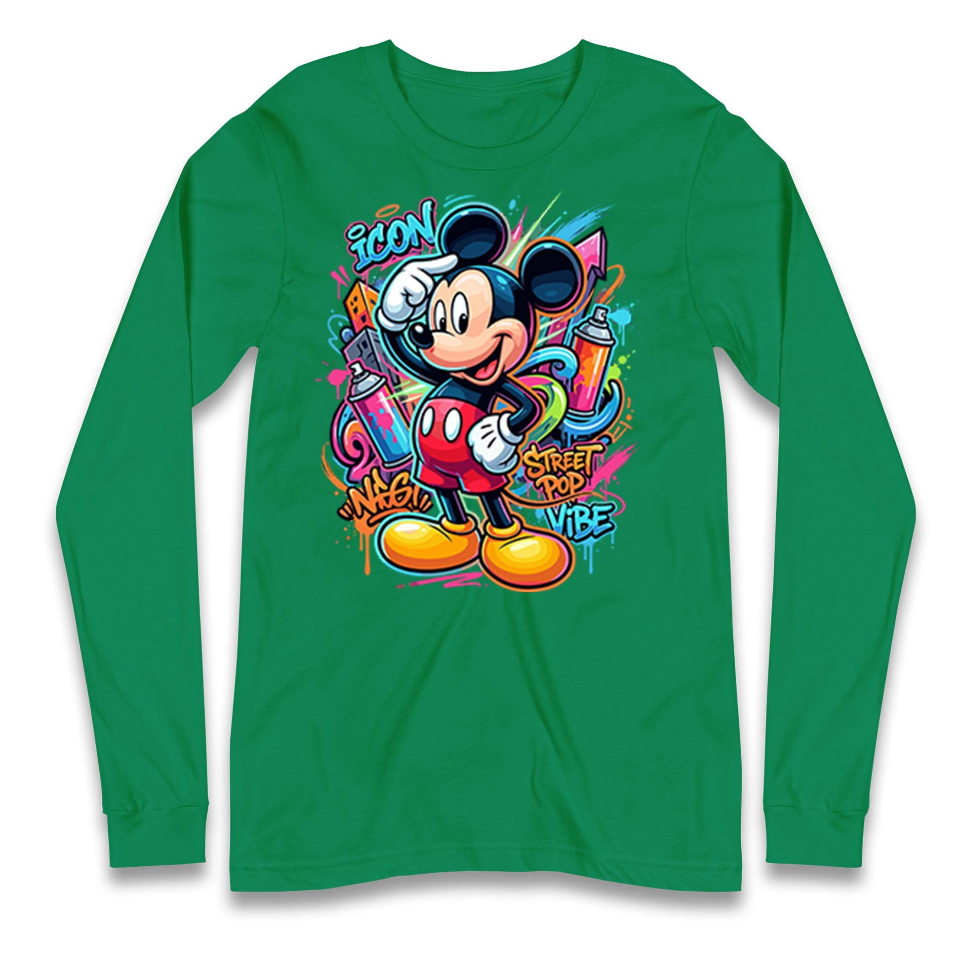 Graffiti Mickey Longsleeve T Shirt