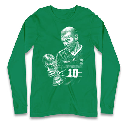 Zidane France Footballer Longsleeve T Shirt