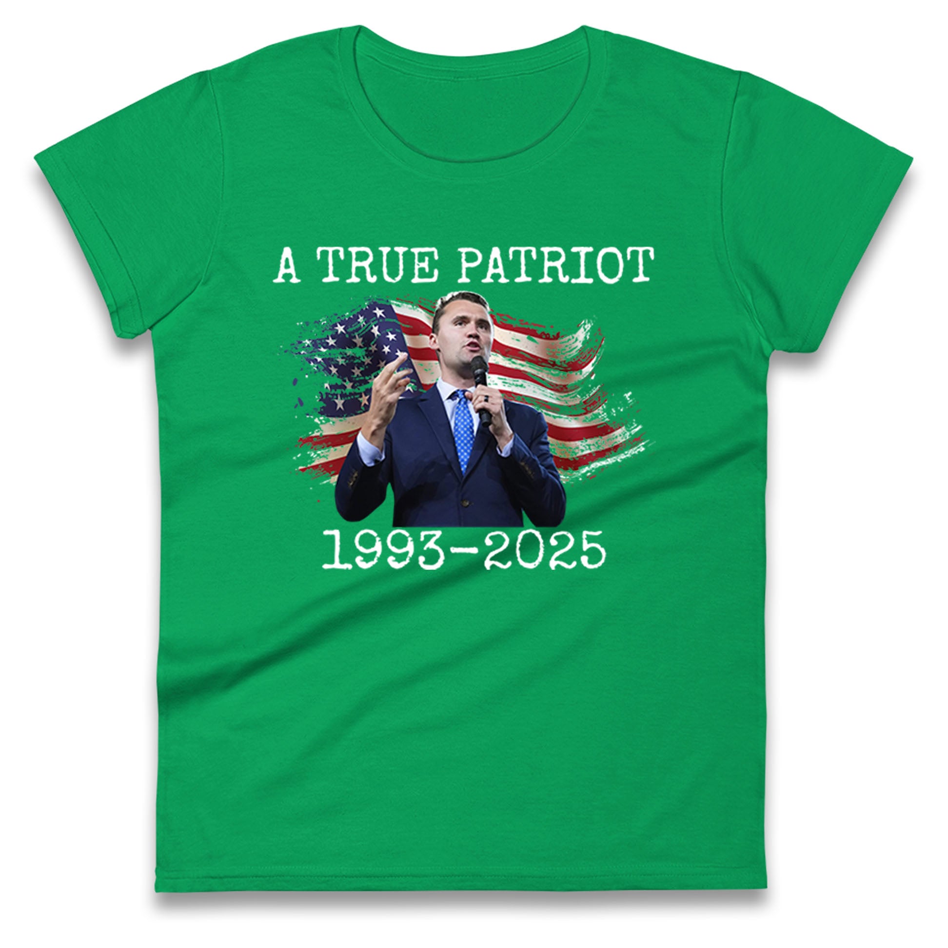 Charlie Kirk Tribute Ladies T Shirt