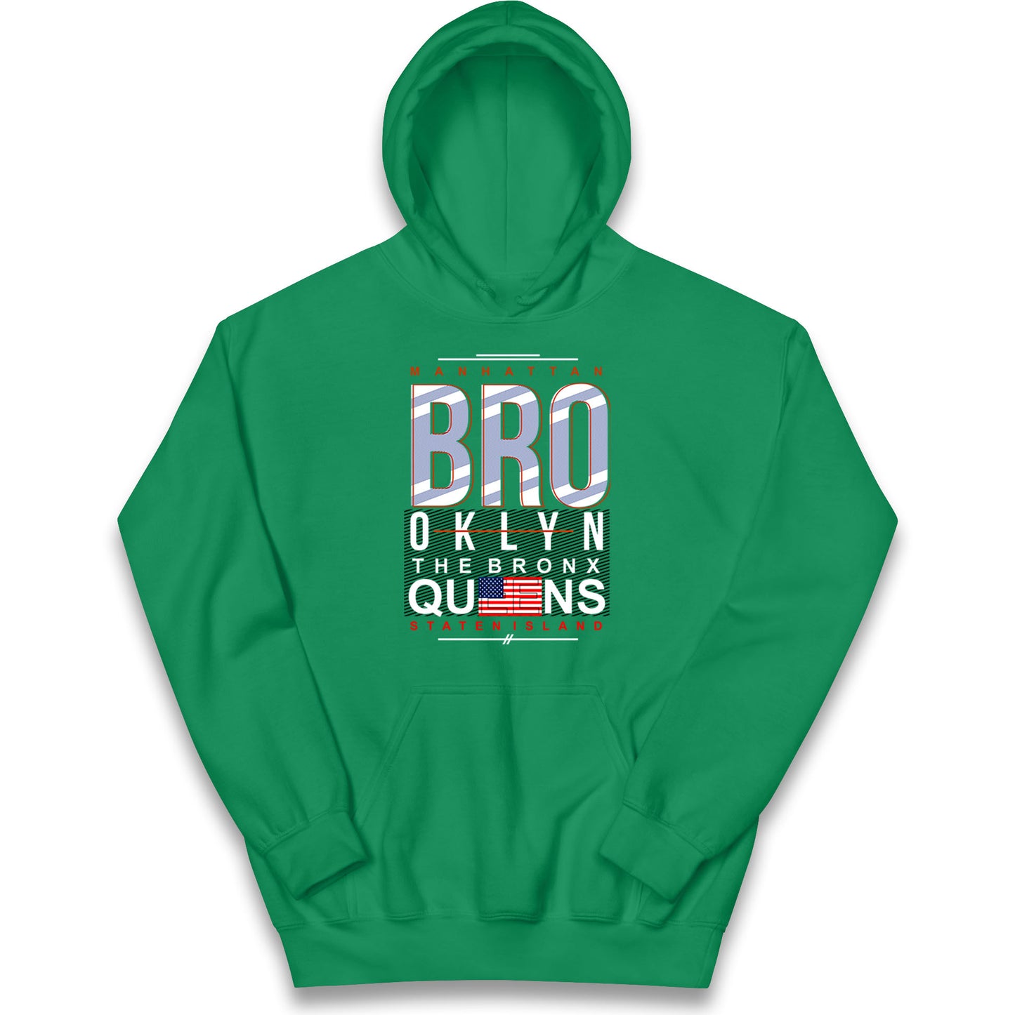 Brooklyn New York State Kids Hoodie