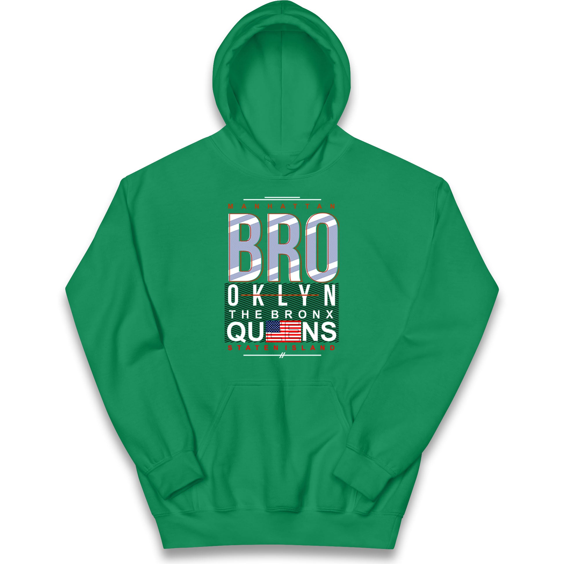 Brooklyn New York State Kids Hoodie