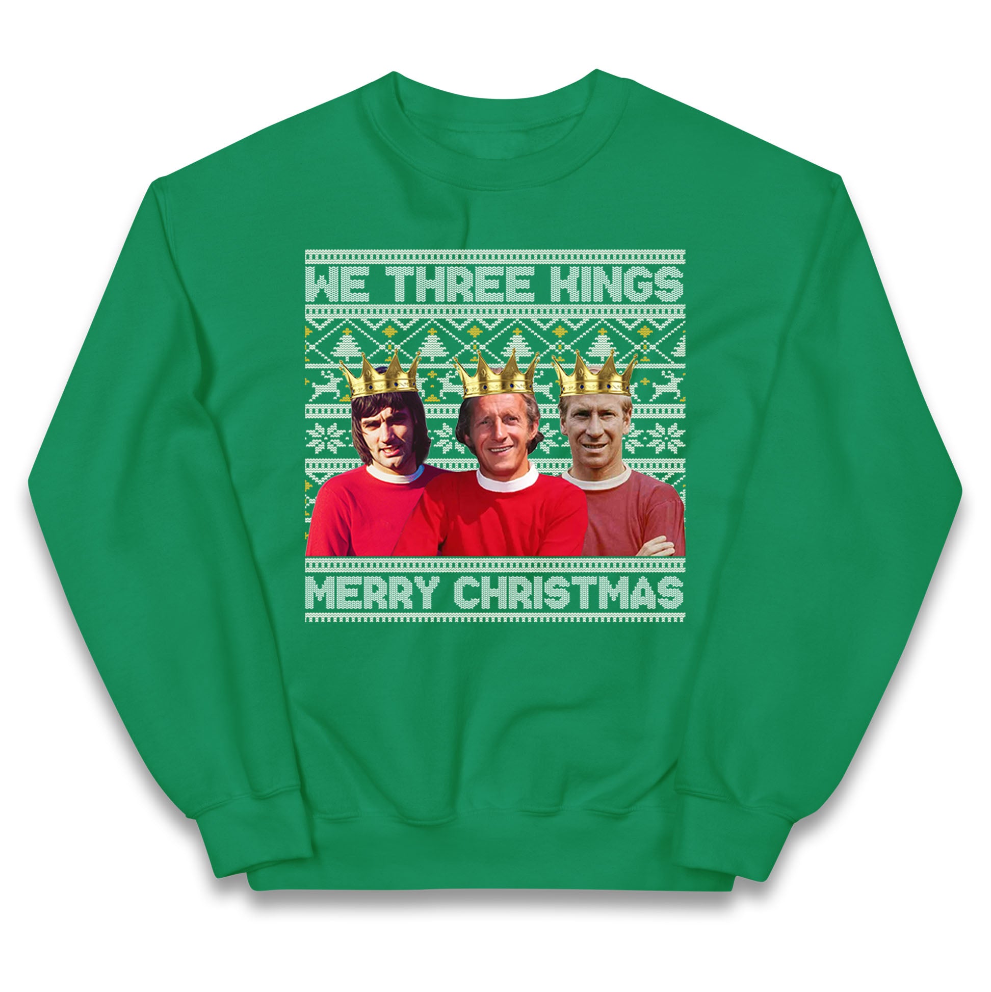 denis law bobby charlton george best christmas jumper