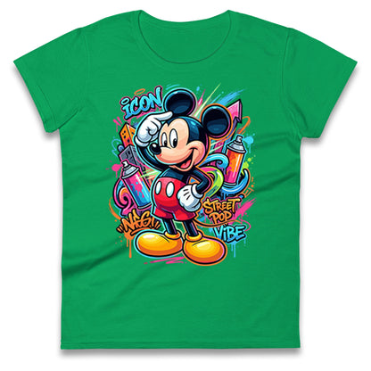 Graffiti Mickey Ladies T Shirt