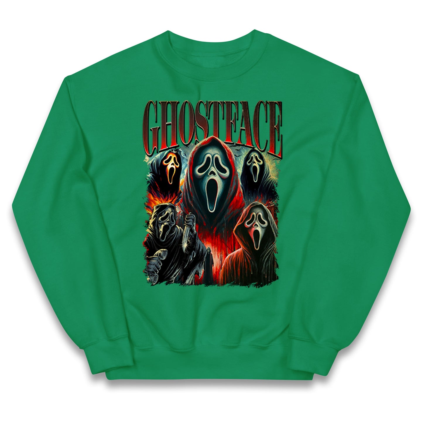 Ghost Face Halloween Bootleg Kids Jumper