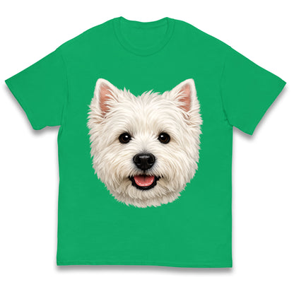 West Highland White Terrier Dog Face Kids T Shirt