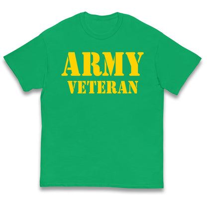 Army Veteran Kids T Shirt 