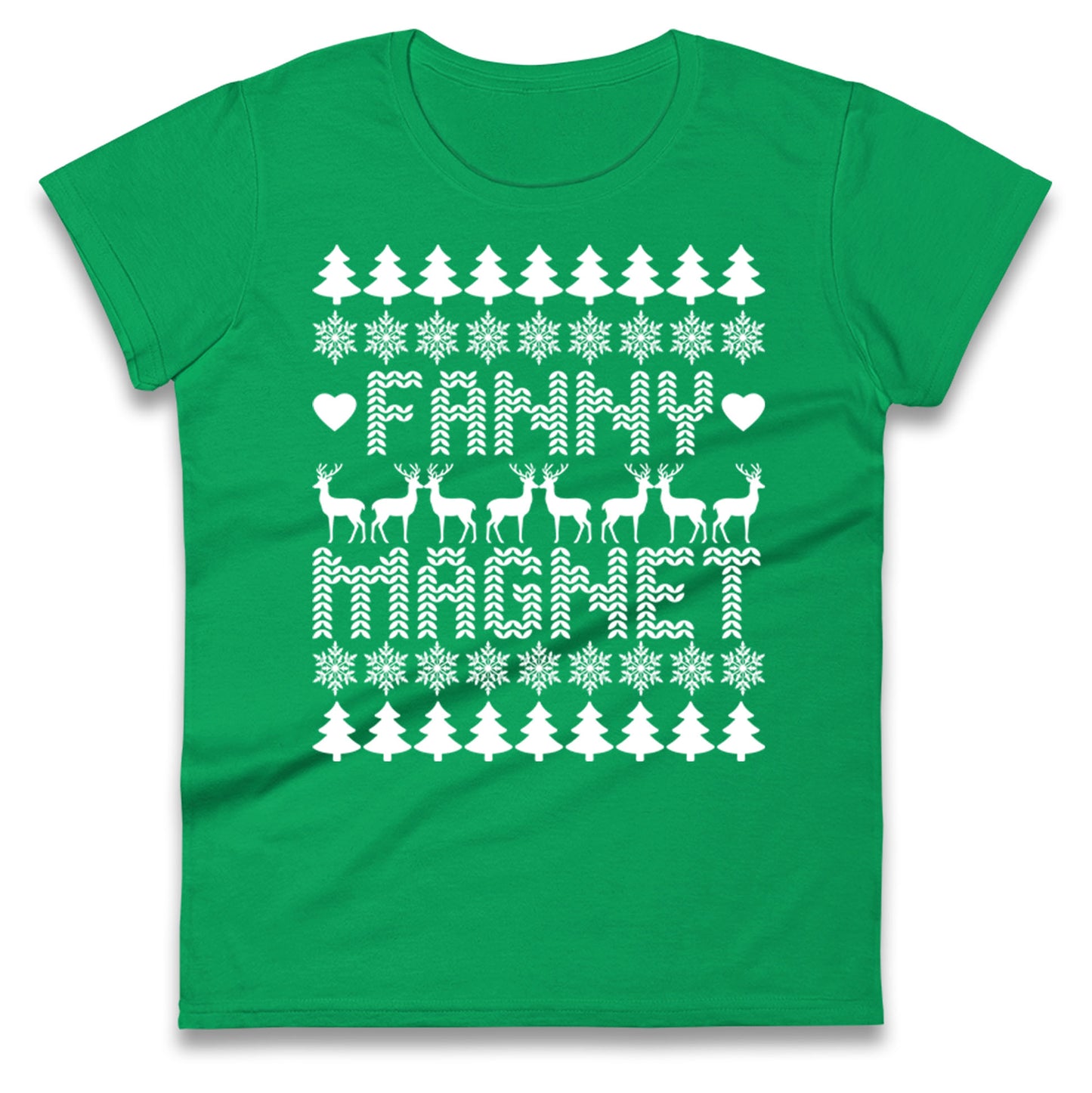 Fanny Magnet Christmas Ladies T Shirt 