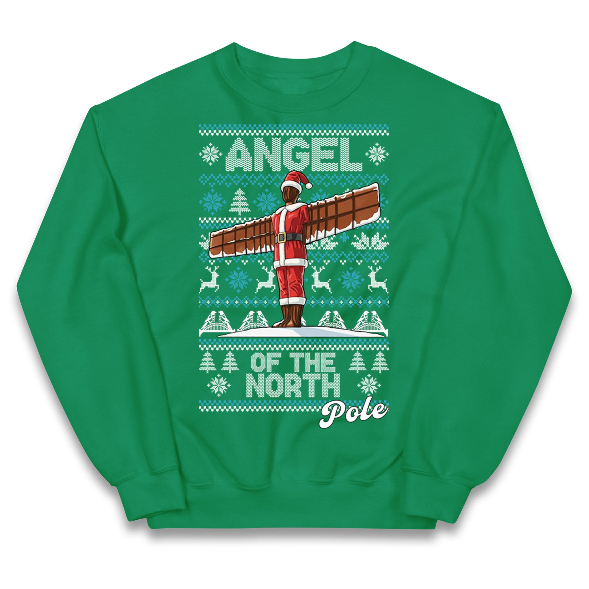 Angel Of The North Pole Christmas Kids Jumper