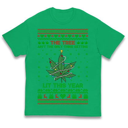 Cannabis Christmas Kids T Shirt