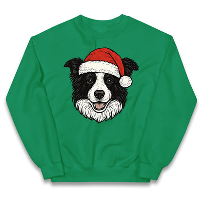 Border Collie Christmas Kids Jumper