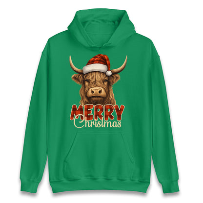 Highland Cow Christmas Hoodie
