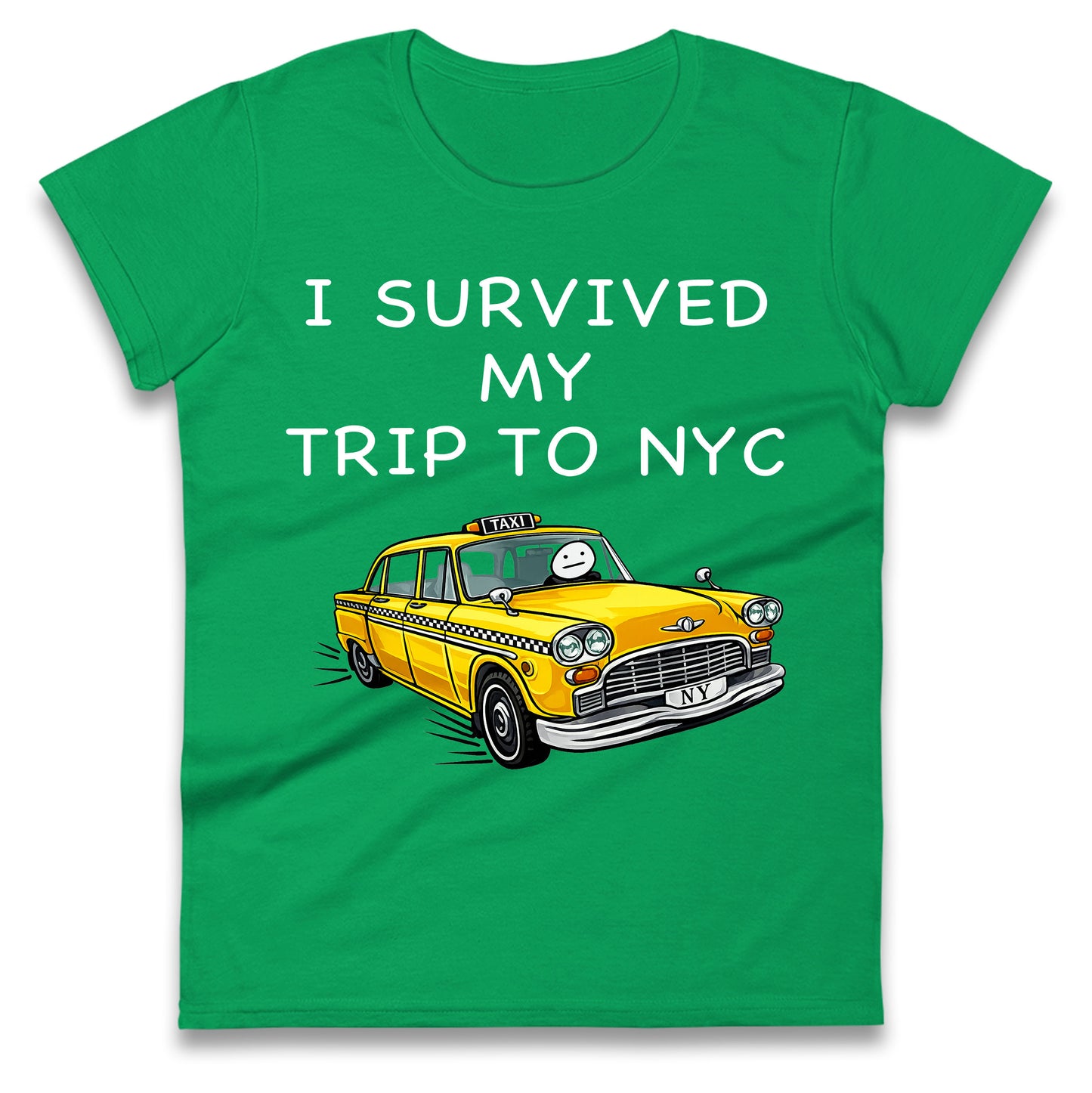 I Survived My Trip To NYC Yellow Taxi Ladies T Shirt