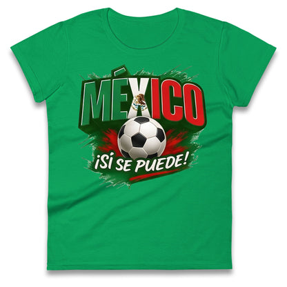 Mexico Retro World Cup Ladies T Shirt
