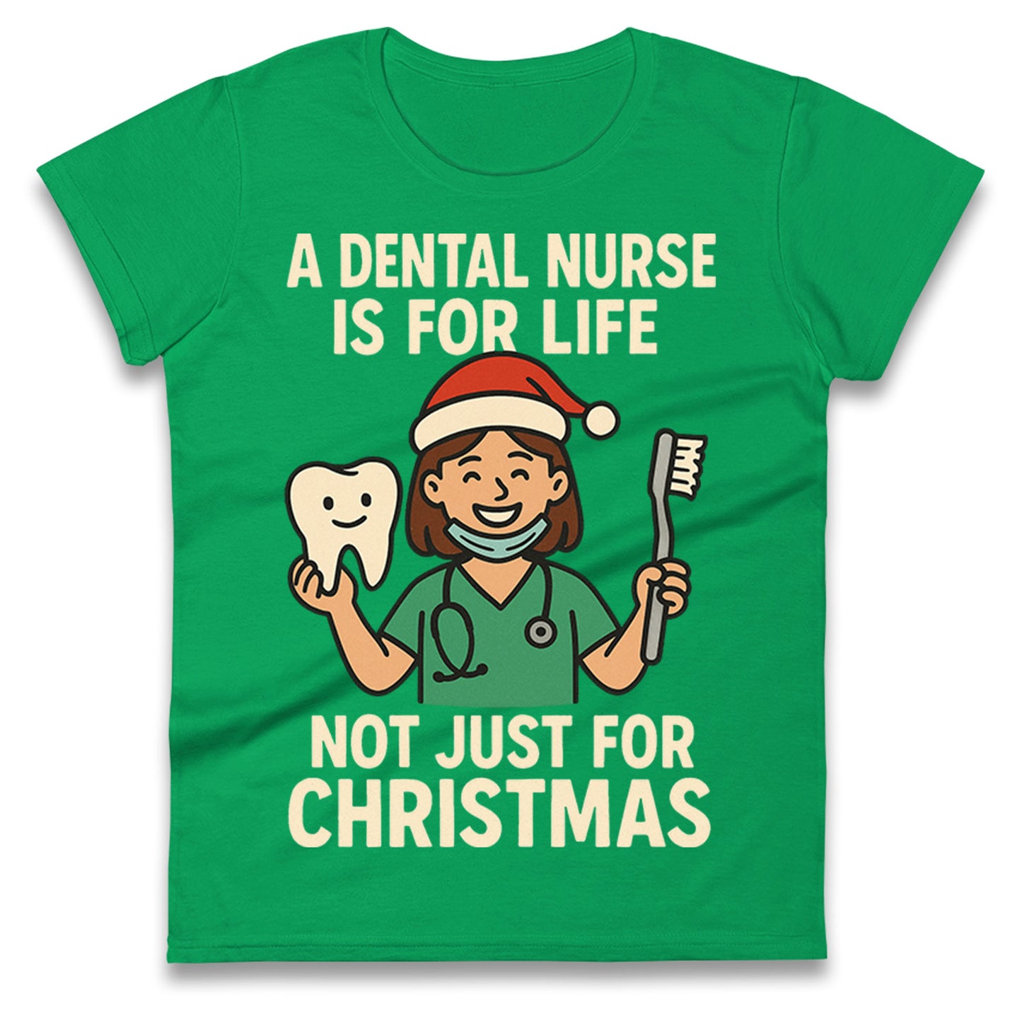 Dental Nurse Christmas Ladies T Shirt