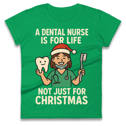 Dental Nurse Christmas Ladies T Shirt