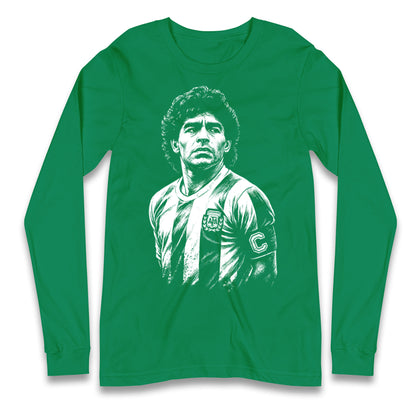 Maradona Argentina Longsleeve T Shirt