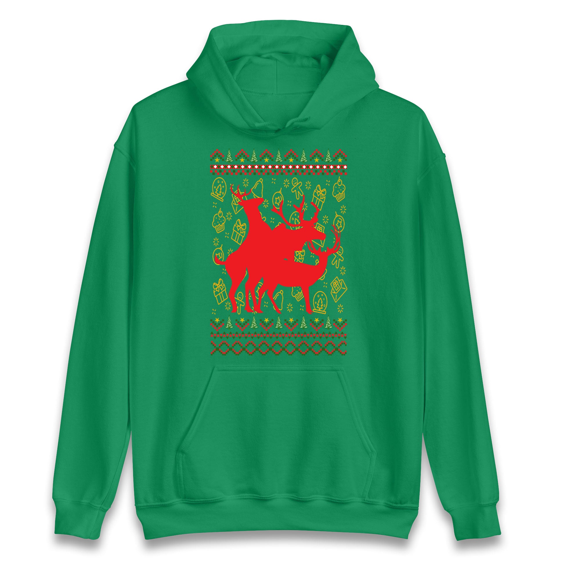 Reindeer Making Fun Christmas Hoodie