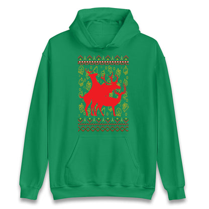 Reindeer Making Fun Christmas Hoodie