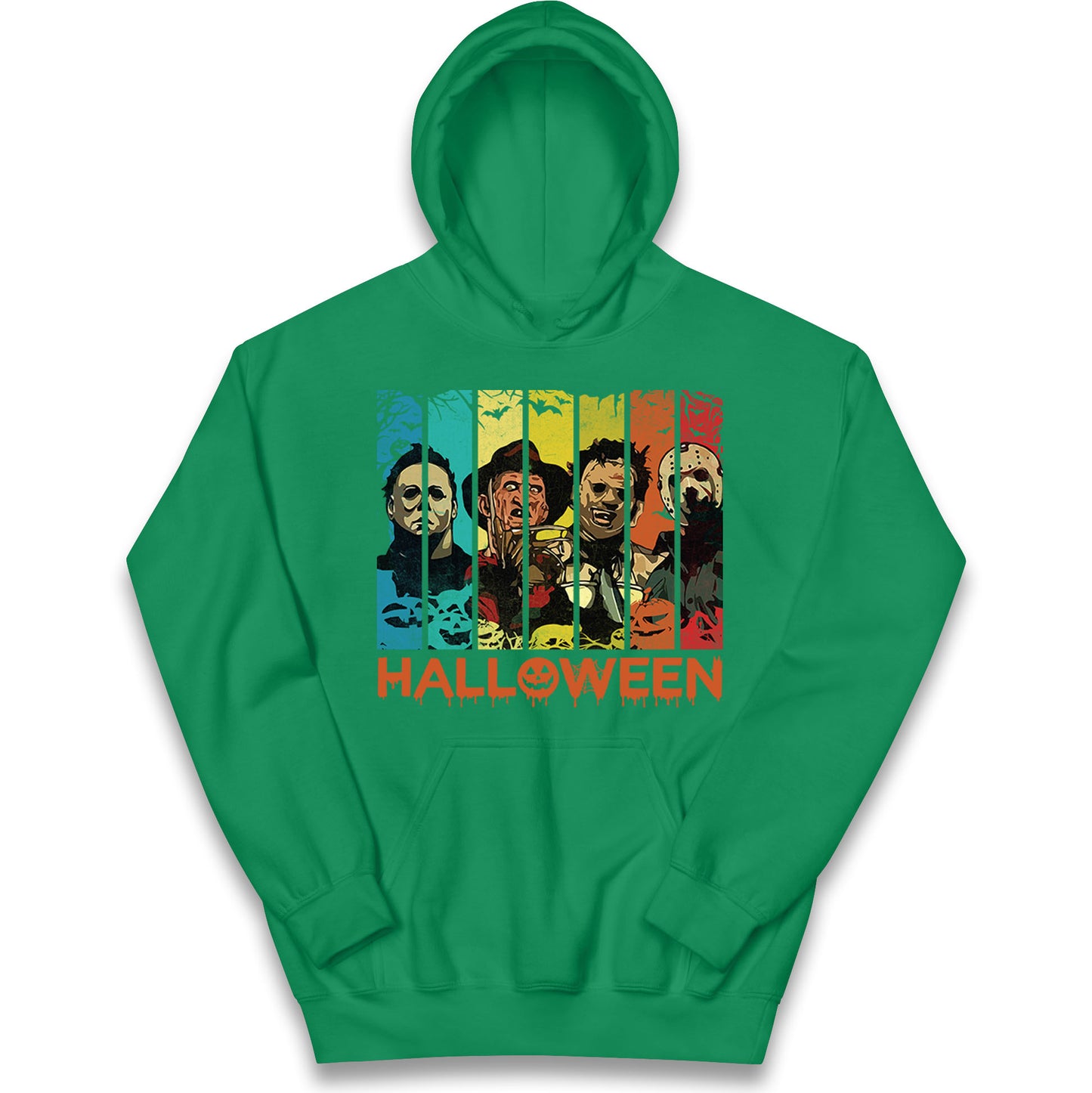 Vintage Villains Halloween Kids Hoodie