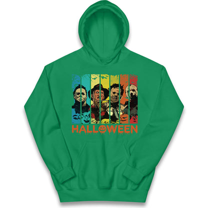 Vintage Villains Halloween Kids Hoodie