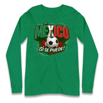 Mexico Retro World Cup Longsleeve T Shirt 