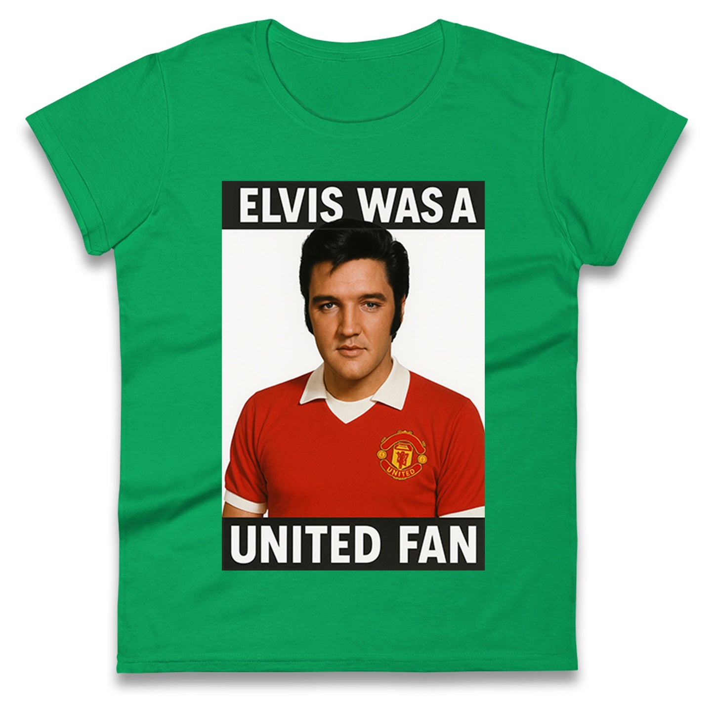 Elvis Presley Mnchester United Ladies T Shirt
