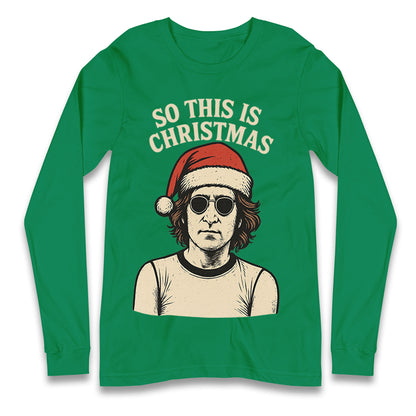 Christmas John Lennon Christmas Longsleeve T Shirt