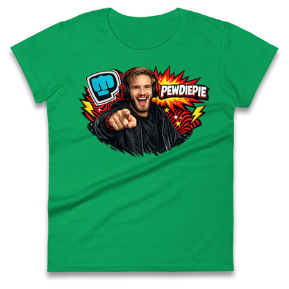 PewDiePie YouTuber Ladies T Shirt 