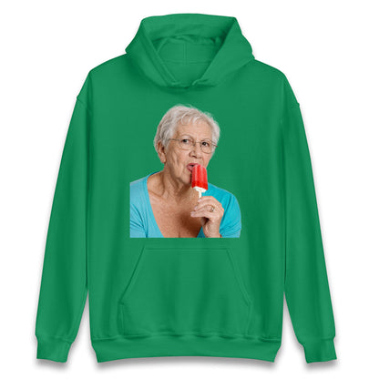 Grandma Licking Lollipop Seductively Hoodie