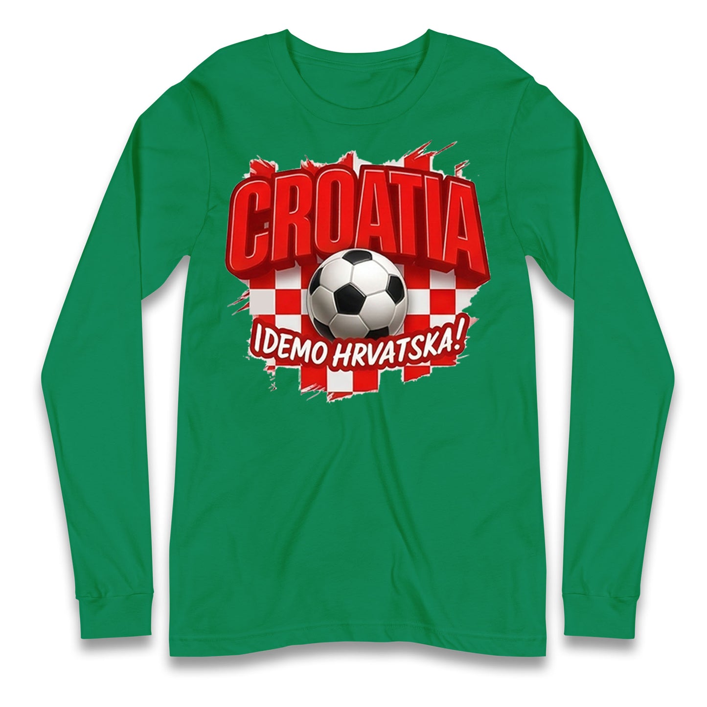 Croatia Retro World Cup Longsleeve T Shirt